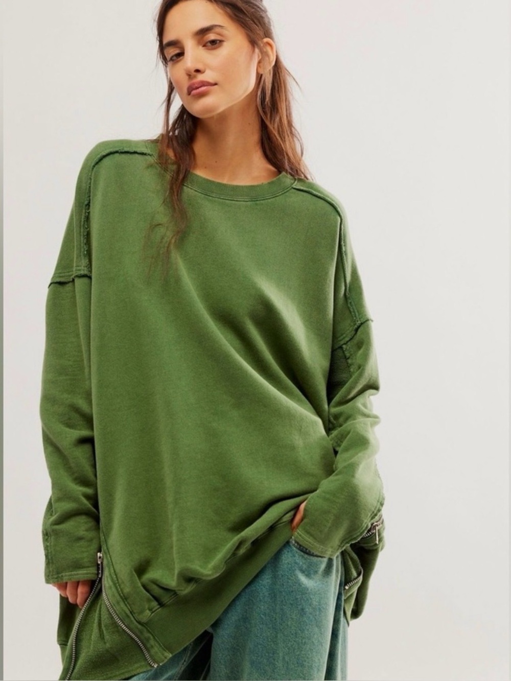 Free People Zip It Sweatshirt Large